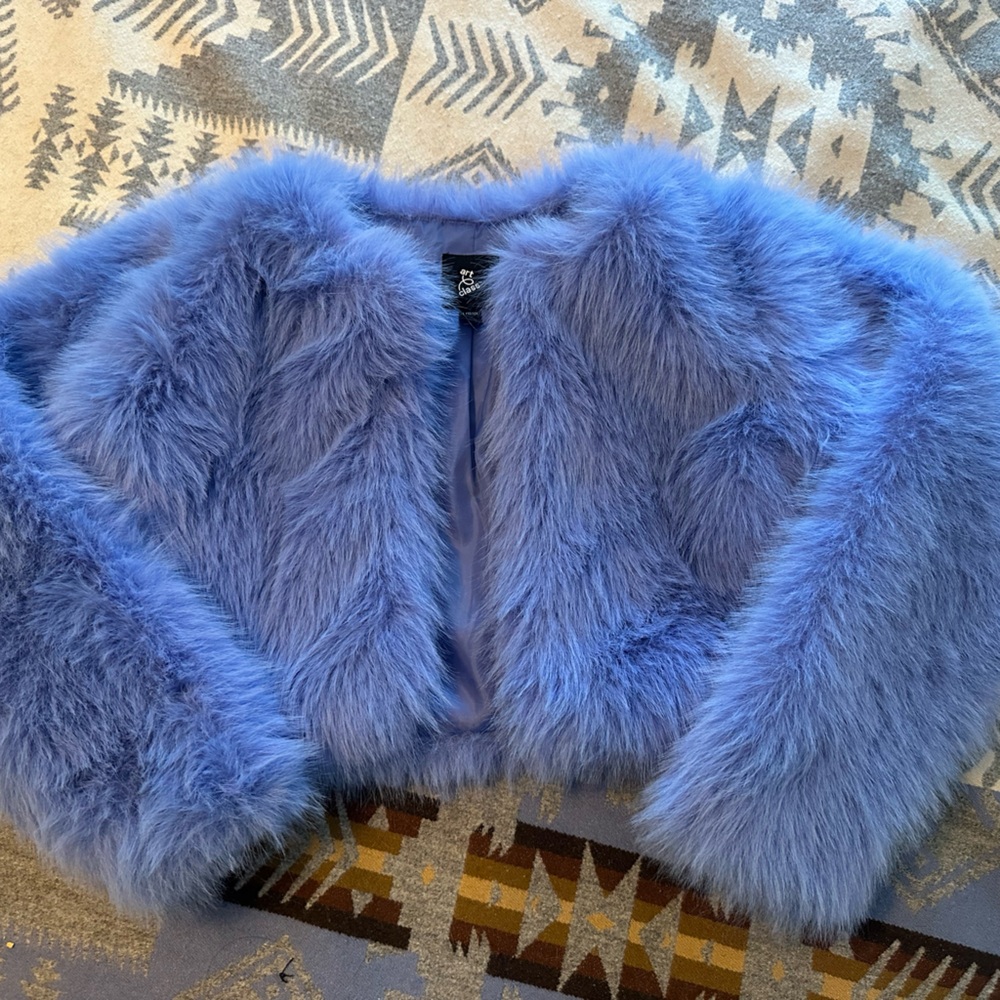 Chic Lavender Faux Fur Jacket